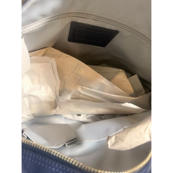 NWT Coach F19969 Perforated Elevated Leather Park Denim Tote with Charm - Picture 13 of 15